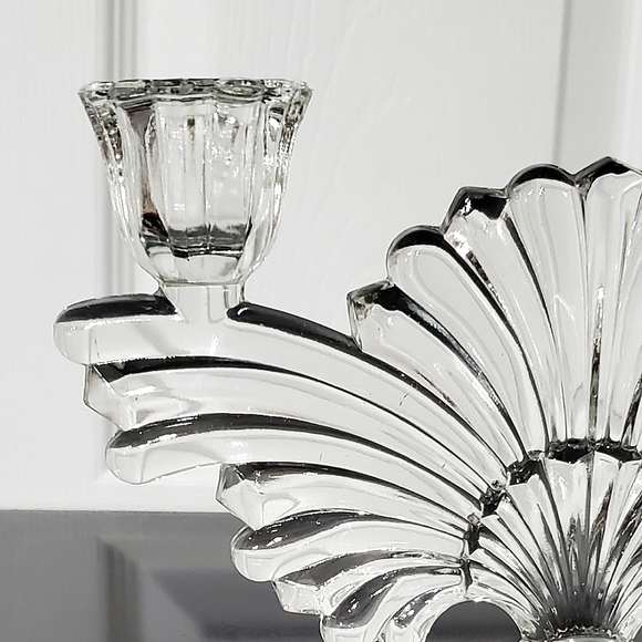 (2) 1930s "Pattern 221-2/Maya"  2 Light Candlesticks ✨️by Paden City Glass EUC - Picture 5 of 9